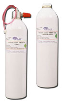 N2 and CO2 standard gas bottles