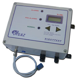 CO2 wall-mounted detector - DIOXYTEST