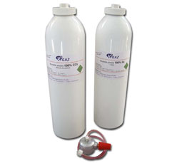 N2 and CO2 standard gas bottles
