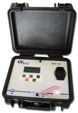 Case operated portable O2 CO2 analyser - Box120 Analyser for production - BOX120